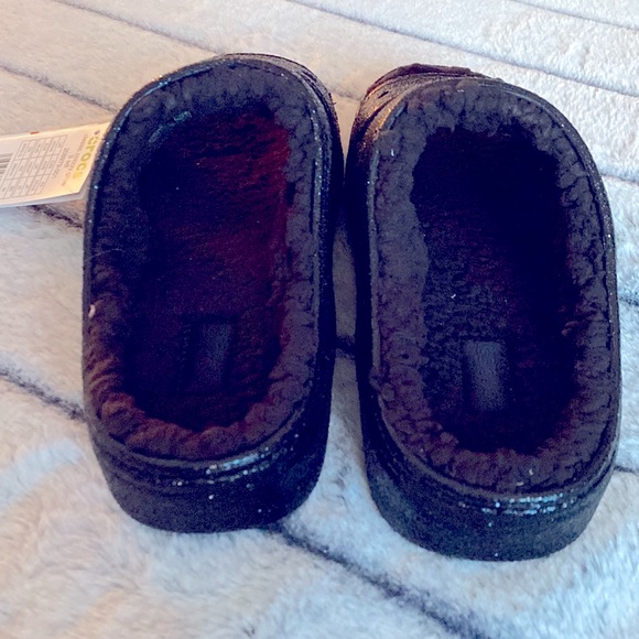 Crocs classic cozzzy black glitter lined sandals - Picture 4 of 8